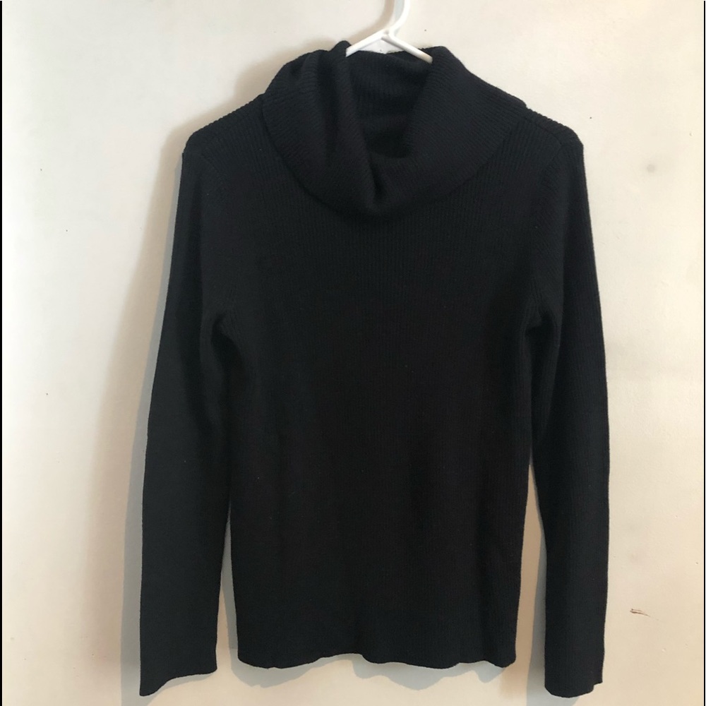 Casual corner Annex, black turtleneck sweater, L